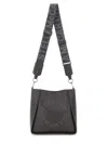 Stella Mccartney Shoulder Bag With Logo In Gray