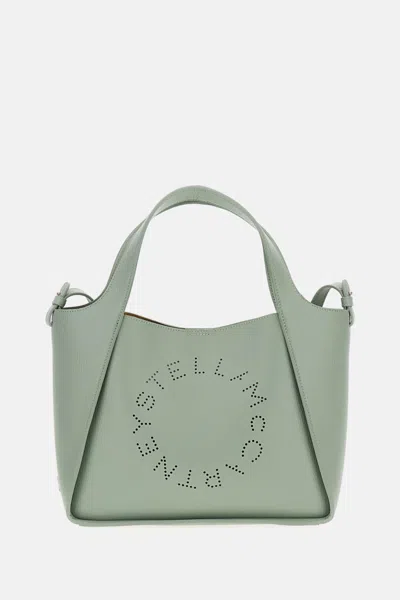 Stella Mccartney Shoulder Bag With Logo In Green