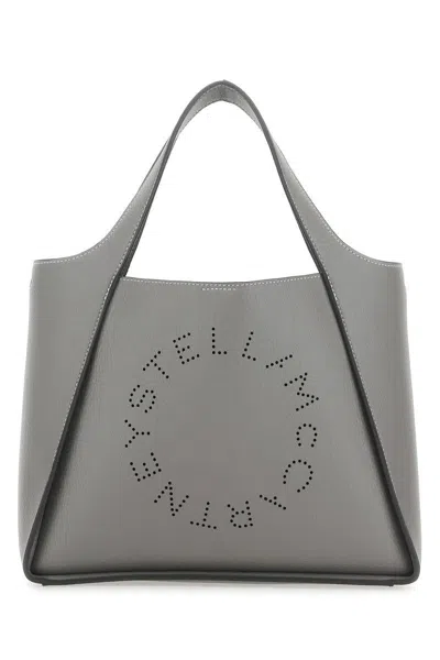 Stella Mccartney Shoulder Bag With Logo In Grey