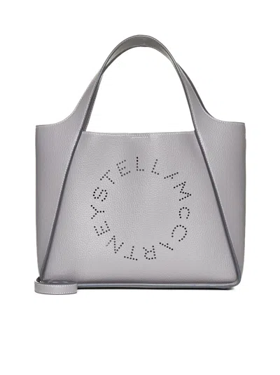Stella Mccartney Shoulder Bag With Logo In Smoke
