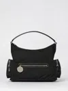 Stella Mccartney Womens Ultra Black Dartmoor Patent Vegan Leather Shoulder Bag In Black
