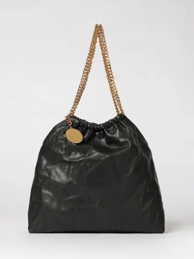 Stella Mccartney Falabella Drawstring Bag In Faux Nappa Leather In Black
