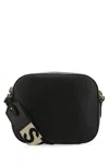 Stella Mccartney Black Alter Mat Mini Stella Logo Crossbody Bag In 1000