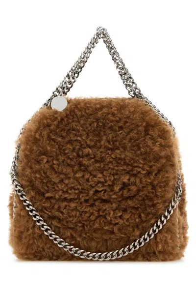 Stella Mccartney Biscuit Alter Mat Shearling Falabella Handbag In Brown