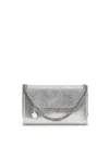 Stella Mccartney Falabella Metallic Finish Shoulder Bag In Silver