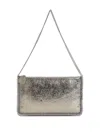 Stella Mccartney Falabella Pochette Accessoire Metallic Crackl Shoulder Bags Silver