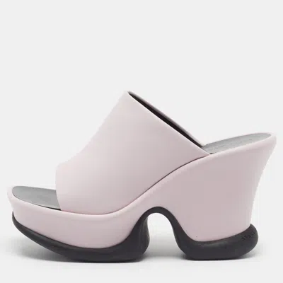 Pre-owned Stella Mccartney Shroom Size 39 Pink Faux Leather Slide Sandals