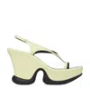 Stella Mccartney Shroom Slingback Wedge 110mm Sandals In Nude