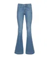 Stella Mccartney Blue Logo-print Flared Jeans In Blue