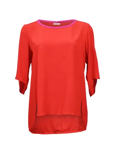 Pre-owned Stella Mccartney Side-slit Blouse In Red
