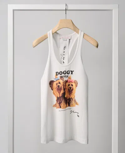 Stella Mccartney Signed Jeff Koons Doggy Style Tank In White