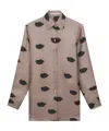 Stella Mccartney Oversized Lips Print Shirt In Nude
