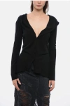 Stella Mccartney Silk Asymmetric Shirt With Wide Neckline