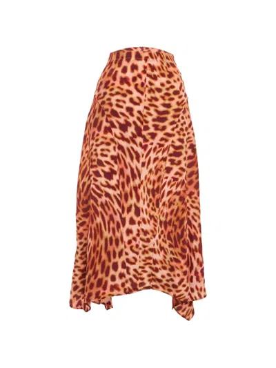 Pre-owned Stella Mccartney Silk Asymmetric Skirt In Neutral