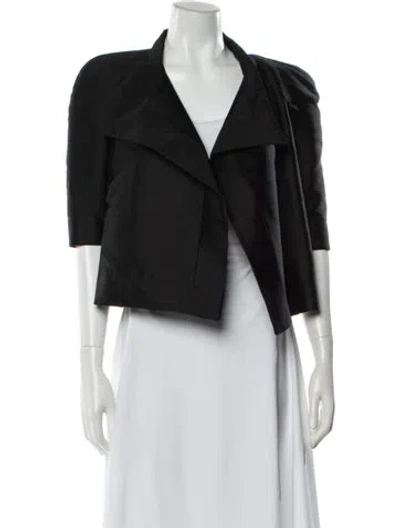 Pre-owned Stella Mccartney Silk Biker Jacket In Black