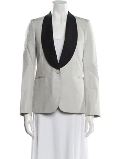 Pre-owned Stella Mccartney Silk Blazer In Gray