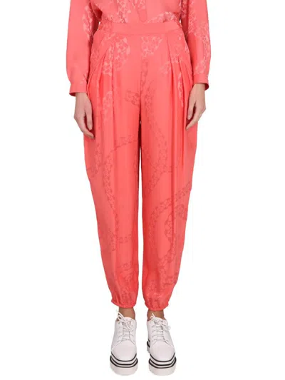 Stella Mccartney Silk Blend Pants In Pink