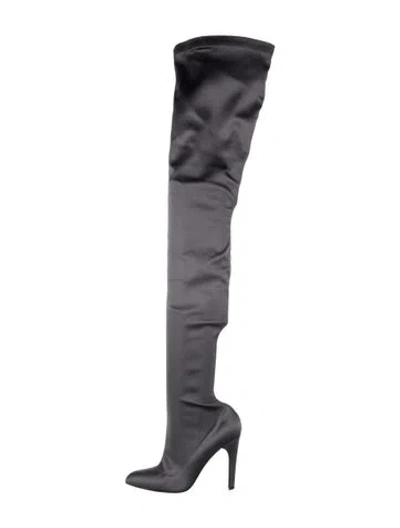 Pre-owned Stella Mccartney Silk Boots In Grey