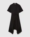 Stella Mccartney Silk Crêpe De Chine Shirt Dress In Black