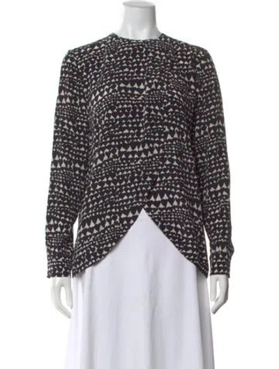 Pre-owned Stella Mccartney Silk Crew Neck Sweater In Black
