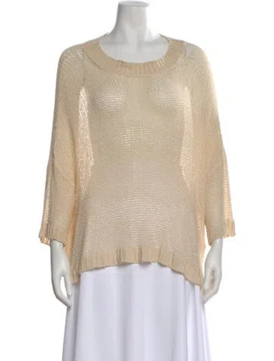 Pre-owned Stella Mccartney Silk Crew Neck Sweater In Neutral