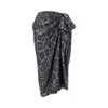 Stella Mccartney Silk Draped Midi Skirt In Black