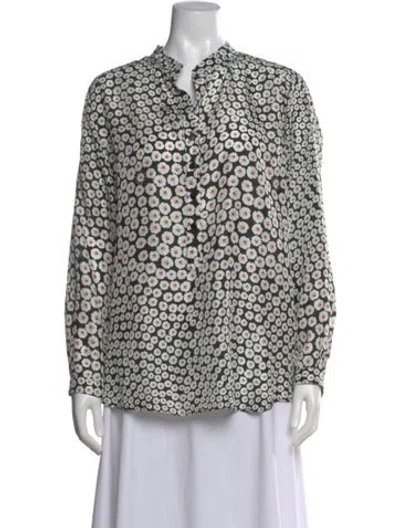 Pre-owned Stella Mccartney Silk Floral Print Blouse In Multi