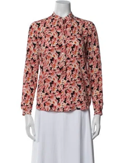 Pre-owned Stella Mccartney Silk Floral Print Blouse In Multi