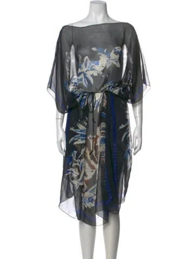 Pre-owned Stella Mccartney Silk Floral Print Sweater In Multi