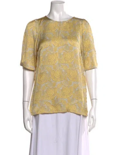 Pre-owned Stella Mccartney Silk Floral Print Top In Multi
