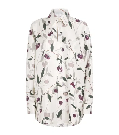 Stella Mccartney Silk High Summer Cherry Print Shirt In Multi