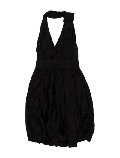 Pre-owned Stella Mccartney Silk Knee-length Dress In Black