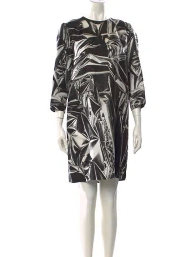 Pre-owned Stella Mccartney Silk Knee-length Dress In Black