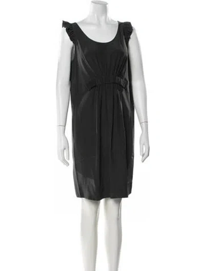 Pre-owned Stella Mccartney Silk Knee-length Dress In Black