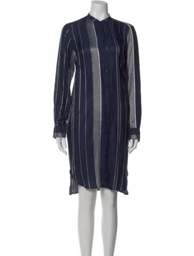 Pre-owned Stella Mccartney Silk Knee-length Dress In Blue