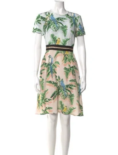 Pre-owned Stella Mccartney Silk Knee-length Dress In Pink