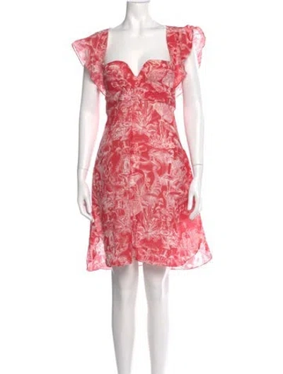 Pre-owned Stella Mccartney Silk Knee-length Dress In Red