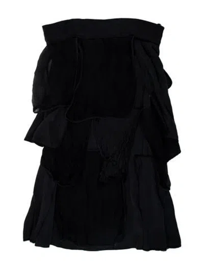 Pre-owned Stella Mccartney Silk Knee-length Skirt In Black