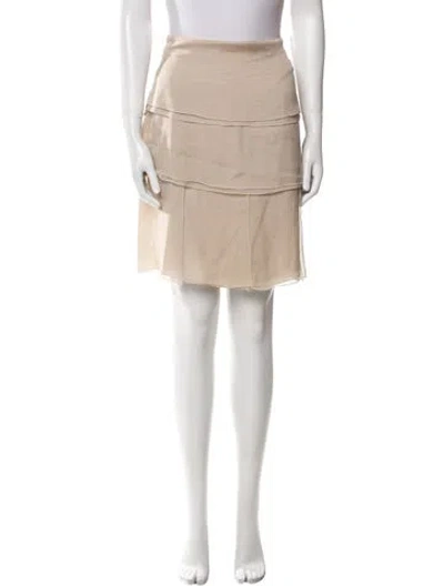 Pre-owned Stella Mccartney Silk Knee-length Skirt In Neutral
