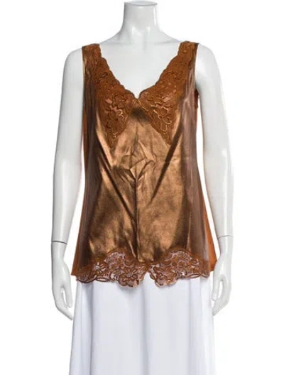 Pre-owned Stella Mccartney Silk Lace Pattern Top