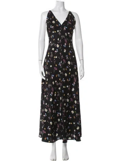 Pre-owned Stella Mccartney Silk Long Dress In Black