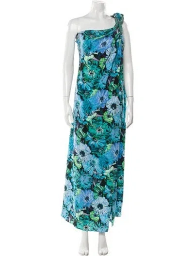 Pre-owned Stella Mccartney Silk Long Dress In Blue