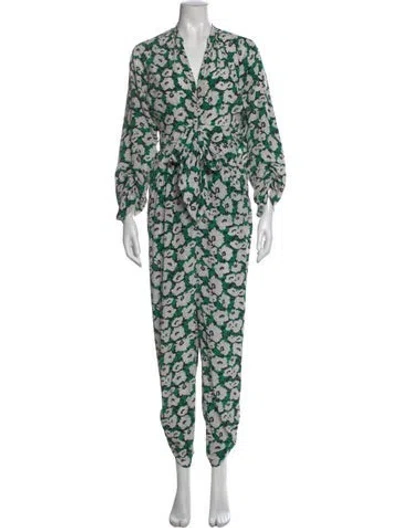 Pre-owned Stella Mccartney Silk Long Dress In Green