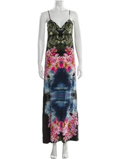 Pre-owned Stella Mccartney Silk Long Dress In Multi