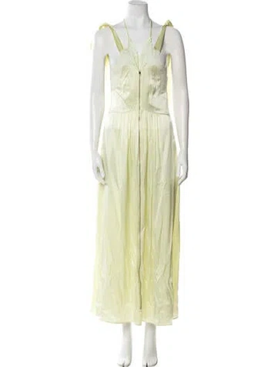 Pre-owned Stella Mccartney Silk Long Dress In Yellow