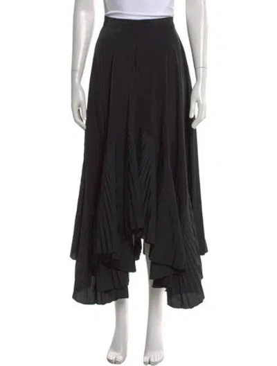 Pre-owned Stella Mccartney Silk Long Skirt In Black