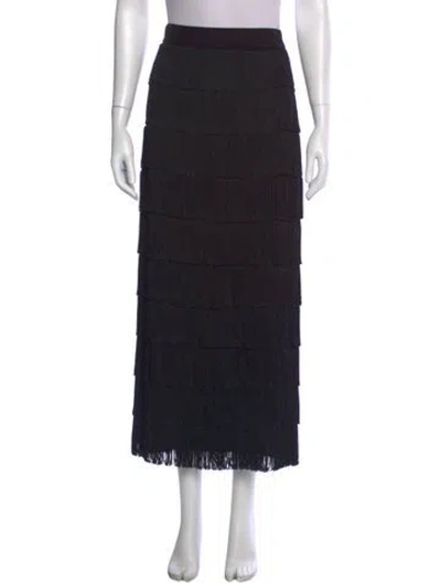 Pre-owned Stella Mccartney Silk Long Skirt In Black