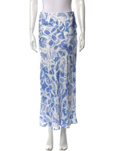 Pre-owned Stella Mccartney Silk Long Skirt In Blue