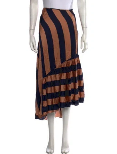 Pre-owned Stella Mccartney Silk Long Skirt In Blue/neutrals