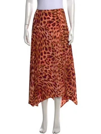 Pre-owned Stella Mccartney Silk Long Skirt In Pink